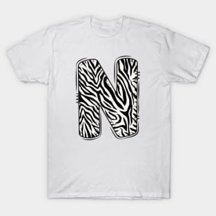 Zebra Letter N T-Shirt